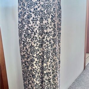 J. Jill Light pink and Navy Floral Maxi Dress